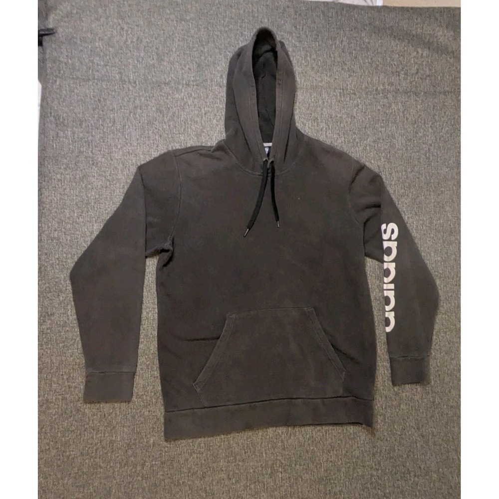 Adidas Men's Large Black Pullover Hoodie Large Athletic Sports Sweatshirt